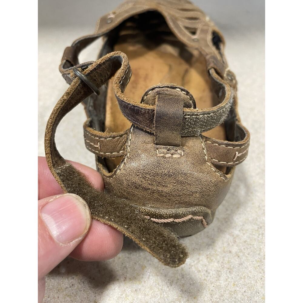 Earth Brown Leather Sandals Women’s Size 8B Adjustable Ankle Strap Breathable - Picture 10 of 15